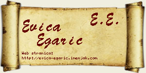 Evica Egarić vizit kartica
